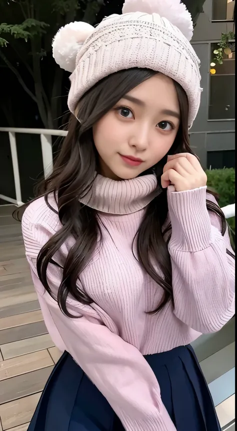 The beauty of winter spreads,outdoors,garden,Night sky ADDCOMM ADDCOL ADDCOL Blue moon ADDROW Snow ADDCOL It's snowing ADDCOL It's snowing ADDROW Pink primrose flower ADDCOL 1girl,long hair,black hair,flowing bangs:1.3,green eyes,mole under left ey...