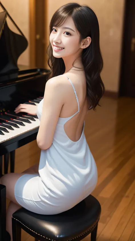 alone,sexy exciting smile, (shiny skin:1.05),(blush:0.9),(skin dents:1.15),realistic, highest quality, High resolution,absurd, (perfect face:1.1), ,(highest quality,8k,32K,masterpiece,nffsw:1.3),超A high resolution,(Photoreal:1.4),RAW photo,beautiful hair, ...