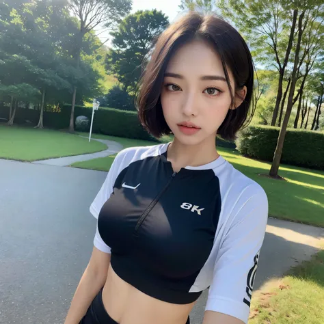 (highest quality, 8K, super masterpiece:1.3)), sharp:1.2, perfect body beauty:1.4, slim abs:1.2, ((short to medium hair, big breasts:1.2)), Highly detailed face and skin texture、sharp: 1.2, perfect body beauty: 1.4, slim abs: 1.2,, Highly detailed face and...