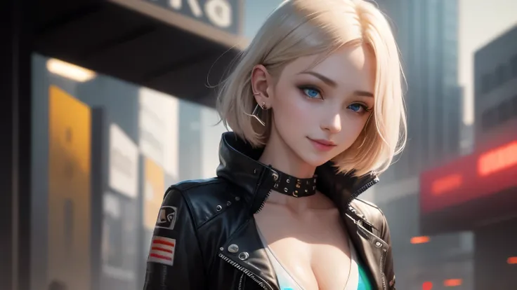 optimal，master piece，High resolution，best quality，hyper hd，super detail，Award-winning，16k，solo，（Upper body），correct anatomy，beautiful cyberpunk girl，cute face，，gradation beige hair，hair line，（（scarlet eyes）），long eyelashes，drooping corners of the eyes，whit...