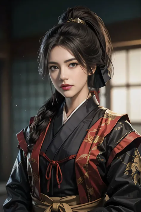 Black kimono:1.2, medium shot, high quality