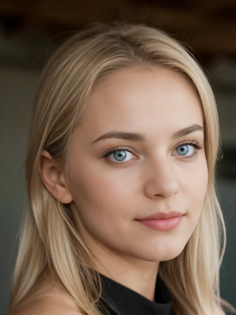 Naked Full Body Nahaufnahme einer Blondine, perfekte Augen, Augenfarbe blaugrau, volle Lippen, detailierte Haut, 20 Jahre jung, runde Wangen, gerader Blick zur Kamera, zentriertes Gesicht