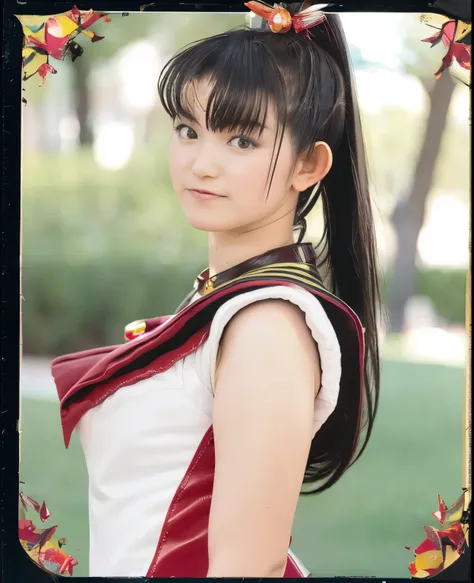 (highest quality:1.2),(perfect beautiful face:1.2),(perfect and beautiful posture:1.2),(17 year old Japanese woman:1.0),ponytail hair, Trading card style, clear eyes, (thick muscles:1.3),big breasts,Ultra-high precision photos,Chubby,(sailor moon costume:1...