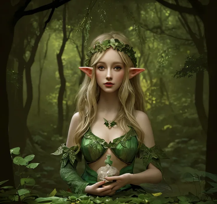 forest，Elf，fairy，Creative illustration