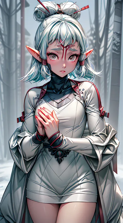 paya, cute elf,(((little ,tiny little body,little))),(((6 years old))),((anime elf with extremely cute and beautiful aqua hair)), (((elf,elf ears))), ((lesbian,yuri)),(((flat chest))),((((aqua hair:1.35,undercut aqua hair,short hair,colored inner hair,ear ...