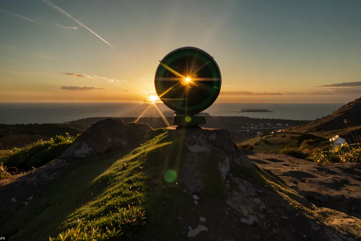 green flash: A rare optical phenomenon A green spot is briefly visible on the upper edge of the sun just before sunset or after sunrise..