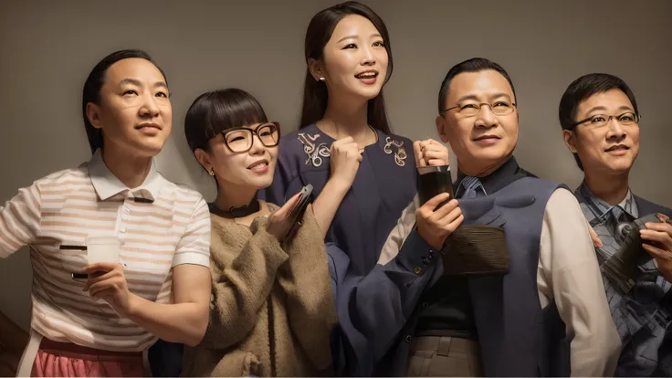 photo of a group of people, movie 宣传picture, looks smart, picture, with splendor, lulu chen, 高drama性, background, By Fei Danxu, it&#39;drama, tv still, 宣传picture, propaganda art, Inspired by Fei Danxu, look to the right, Like Andy Lau