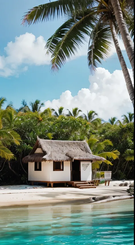 Nature, Beach, Ocean, Earth, Tropical, Canoe, Hut, Photography, Palm Tree