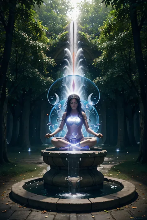 High quality, art conceptuel, fantaisie, archetype du soi fontaine, fantastique, chakra, kundalini, spirituel, Symbolisme, Dream