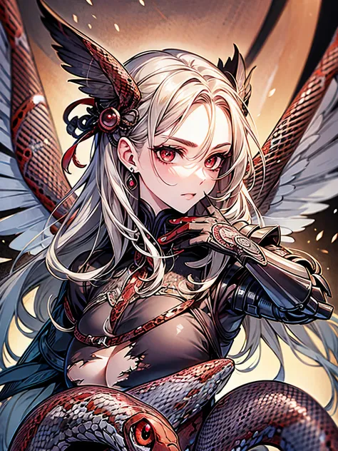 ((highest quality)),(ultra high resolution),(Super detailed),(detailed description),((best CG)),(best work of art),super precision art,amazing drawing art,(Fantasy art with precise details:1.5), (female fallen angel:1.8),(beautiful and well-shaped face:1.5...