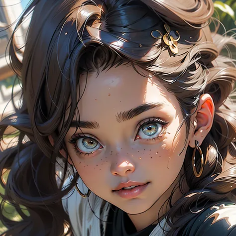 a girl,solo,masterpiece,best quality,highres,Extreme detaildelicate face,Extreme detaildelicate eyes,(face alignment),fair complexion,Exquisite hairstyle,light-colored lips,A charming smile.Strong sense of detail and layer,rich and gorgeous color,with a un...