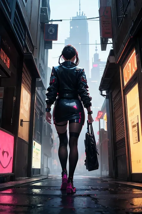 Retour de la reine des rues, marcher dans une ville cyberpunk 