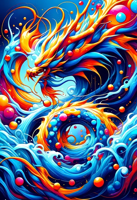 fall设计，fluid abstract form，dragon图案，sporty，vitality，abstract lines，shape，liquidity，dragon图案融入，complex，Hobbies，Palette，fall新鲜感，dragon神秘感，stroke style，fall流动，splash，vitality，expressiveness，Surreal water show，transparency，Dynamic effects，rich and colorful，dyn...