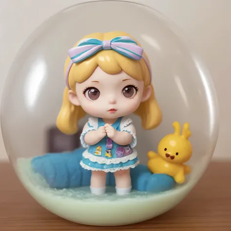 Photoreal、There&#39;s a chibi kiss doll inside the soap bubble.