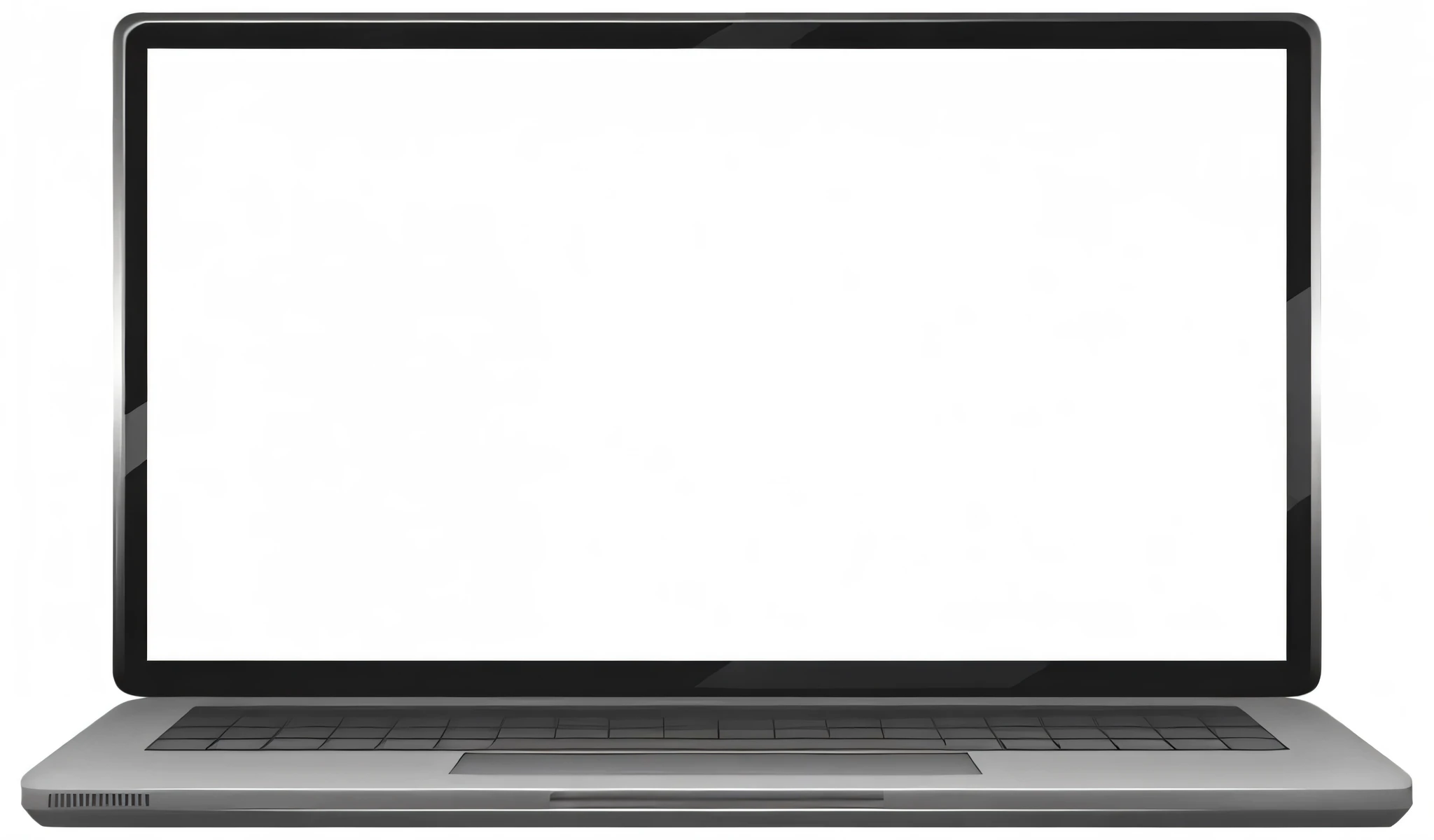 a laptop computer with a blank screen on a white background, pc screen image, wide-screen, a computer rendering, plain background, computer cgi, full view blank background, large screen, wide screen, computer render, no - text no - logo, clear background, ...