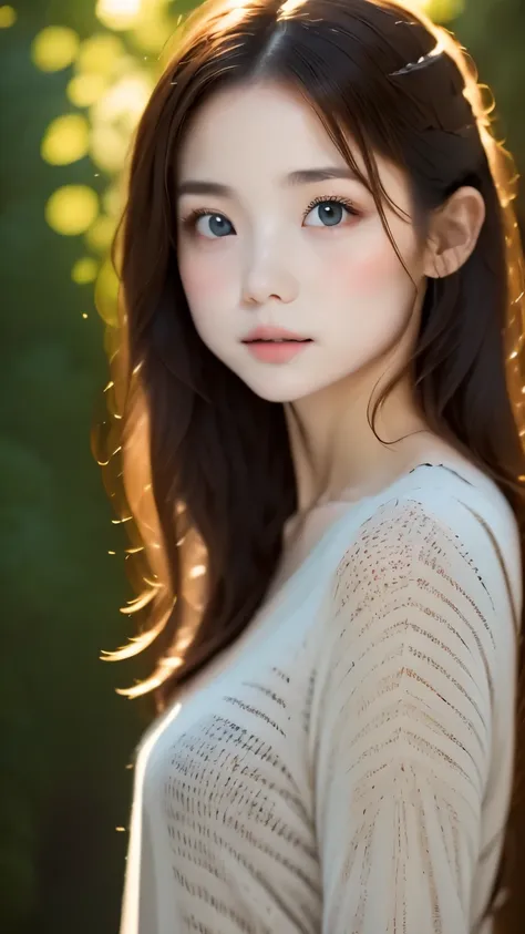 (((The head is white)))、(((The tips of the hair are red:1.2)))、(((Beautiful gradation of hair from white to red:1.2)))、one girl、、big red ribbon hair ornament、cute face、baby face、natural look、Casual costume、simple background、blurred background、master piece:...