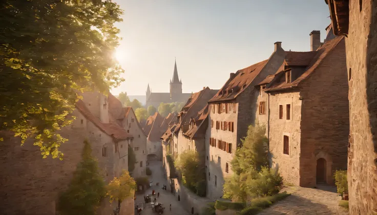 (Highly detailed CG Unity 8k wallpaper、masterpiece、highest quality、Super detailed)、(best lighting、best shadow、very delicate and beautiful)、highest quality、8k、Detailed facial depiction、masterpiece、highest quality、clear image quality、
View of Nuremberg&#39;s...