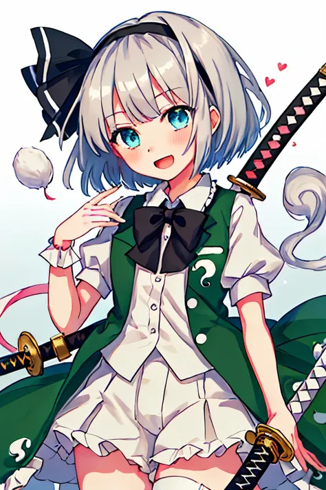 best quality, masterpiece, highres, solo, {konpaku_youmu_touhou:1.15}, short_hair, ribbon, hairband, black_hairband, hair_ribbon...