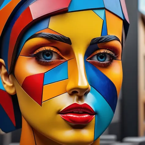 create an image demonstrating the style of ((Cubism)) style, hyper realism, 8k high definition, vibrant colors, sharp focus, insanely detailed