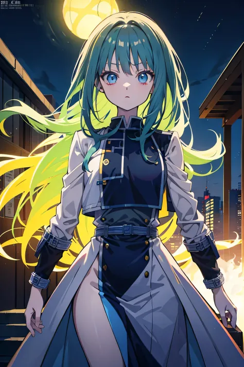 intricate costumes, Cool costume blueprints, intricate garments, green hair, whole body, ASCII art style girls, beautiful, まだanimeから, anime静止画, anime screenshot patterns, レトロanime , beautiful girl face, anime Girl, Low girl aesthetics, 90年代のanimeの美学, デジタルa...