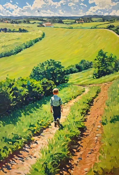 Boy in landscape 