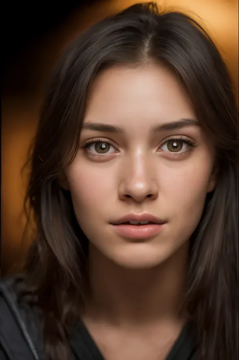 (close up, Editorial photo of a 21-year-old woman), (Highly detailed face:1.4) (smile:0.7) (dark interior background, Bad mood, private study:1.3) throw, By Lee Jeffries, Nikon D850, film stock photos ,4 Coda Portra 400 ,f1 camera.6 Lenses ,Various colors ...