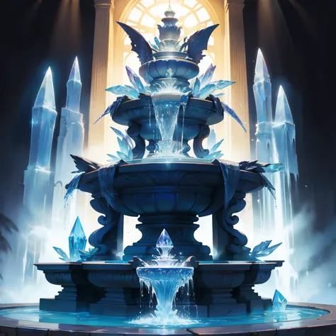 crystal fountain, Mystical background