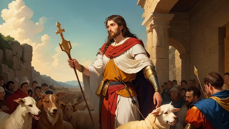 Initially, David was a simple shepherd, chosen by God to lead Israel. His fame began when he defeated the Philistine giant Goliath, using only a sling and stones. This courageous victory made him a national hero and attracted the attention of King Saul