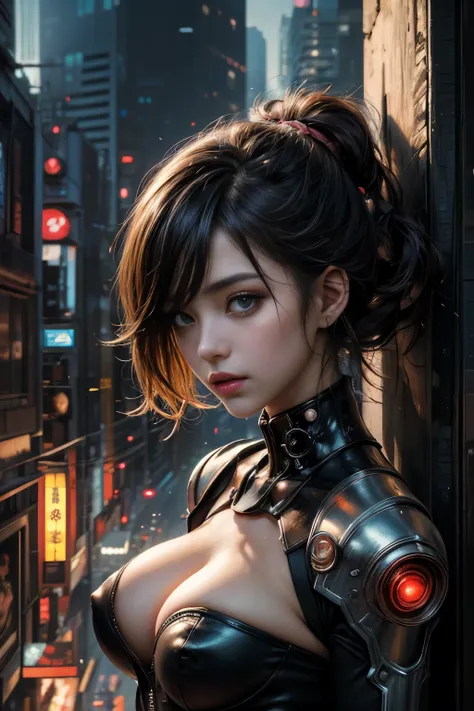 NSFW(((masterpiece))), (((Best Quality))), ((Ultra-detailed)), (extremely detailed photo), ((extremely delicate and beautiful)),(Cute delicate face), an image of cyberpunk, steampunk, sci-fi, cyberpunk fan art, cyberpunk hd wallpaper, cyberpunk art, cyberp...