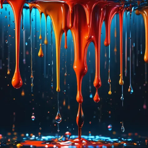 create an image demonstrating the style of ((Dripping art)) style, hyper realism, 8k high definition, vibrant colors, sharp focus, insanely detailed