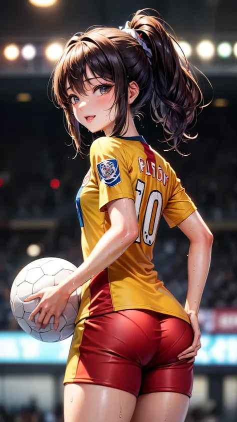 (masterpiece,highest quality,超A high resolution),japanese woman, (((very beautiful 12 year old girl))), pretty girl、look at the photographer、 ((beautiful low ponytail)), super cute face, glossy lips, double eyelids in both eyes,natural smile、 natural make...