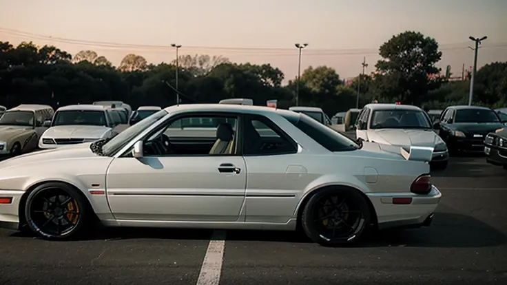 car meet up at parking lot