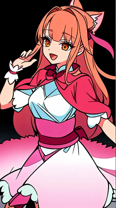 wearing pink clothes、Anime girl in red cloak and white top, Holo is a wolf girl, 如果Holo is a wolf girl的话, Beichuan Ma Lin fan art, anime princess, Rainer Noonan Style 3/4, /! witch, eager character, Fateful anime style/overnight, Produced by Anime Painter ...