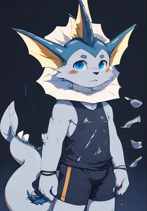 masterpiece, high quality, number, (artwork),(fluffy fur,Character focus:1.1), Walter Ibrahimovic, Vaporeon, steam,whole body, Shota，little boys，boys，juvenile，proudly，Bright Eyes,panoramic,Character focus.(Detailed background:0.7),alone,hairy的 male ,male f...