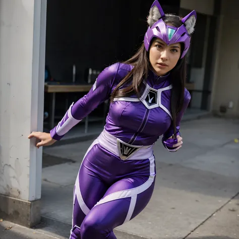 Wolf based purple power ranger suit