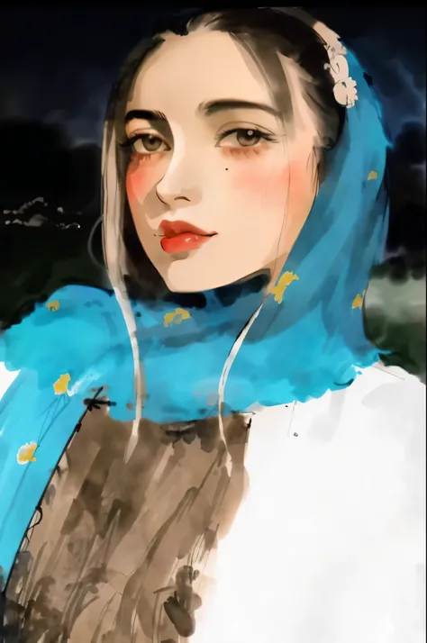 black and white tones:1.3, masterpiece, best quality, tradition chinese ink watercolor paintings:1.2, use thick and light inks to create light and dark changes and layers, a beautiful 20s girl, ultra detailed face
