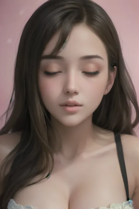 (best quality,masterpiece:1.4), (detailed:1.1), Ridiculous resolution, ultra-high resolution, hyper resolution, Hyper-detailing, a woman with striking features. Her age is 17, and she has beautiful brown hair.