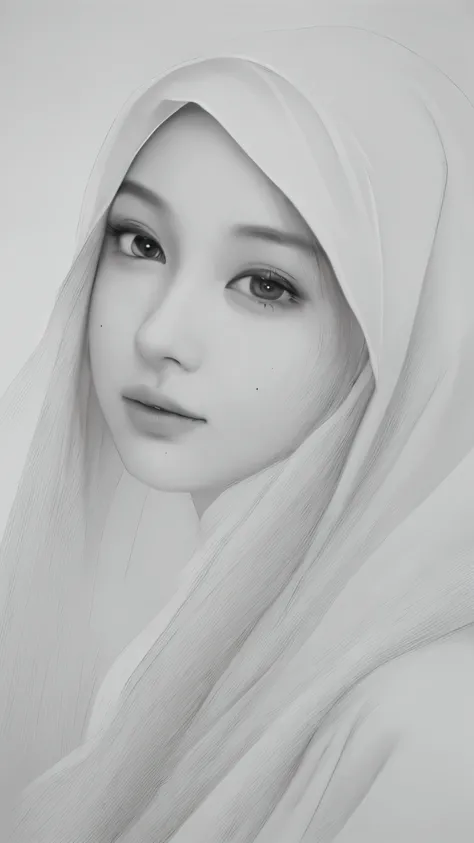 (best quality, high resolution), full screen of angel face, malay hijab girl, perfect eyes, perfect nose, perfect lips, delicate and defined facial features, ethereal glow, soft and gentle lighting, flawless skin texture, intricate details, captivating exp...