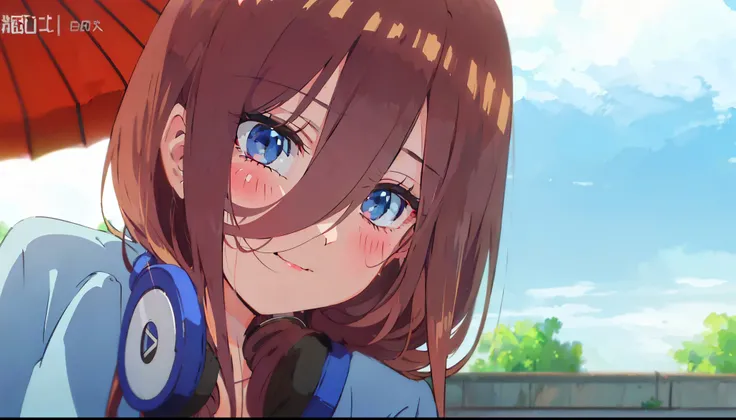 Miku nakano, looking at camera, hair all over face, teasing shy gaze, pleased smug shy face, pleased smug smile , dynamic pose,(Old anime, vintage anime, 90s anime style, naoko takeuchi style, masterpiece, (1 girl, solo, alone), , sfw, nakano_miku, long_ha...