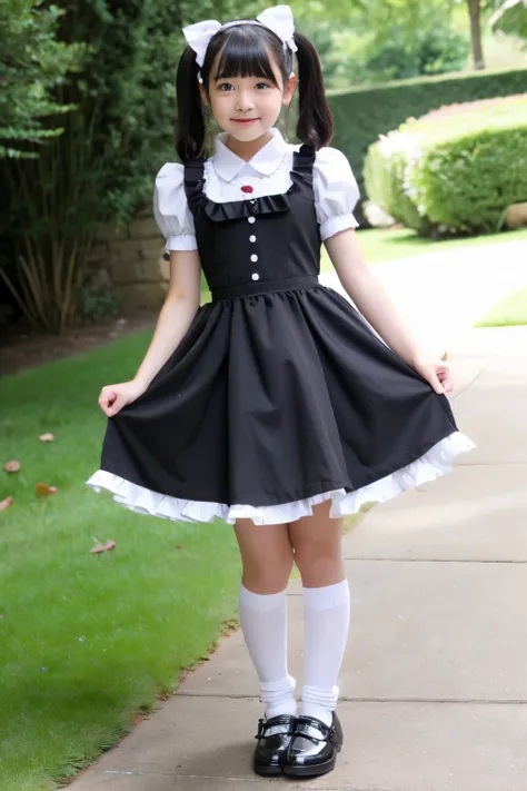 Girl Fluttery Skirt Full Body Baby Face Lolita Alice Furifuri Maid

