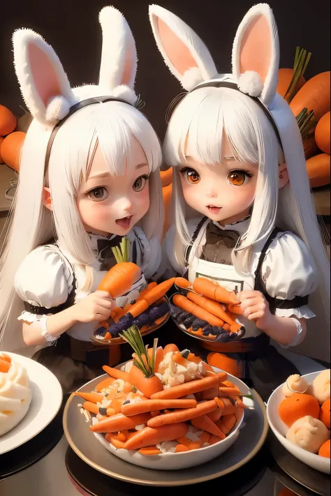 high resolution、((carrots piled up like a mountain))、lots of carrots、big carrot、carrots placed、a border that doesn&#39;t feel st...