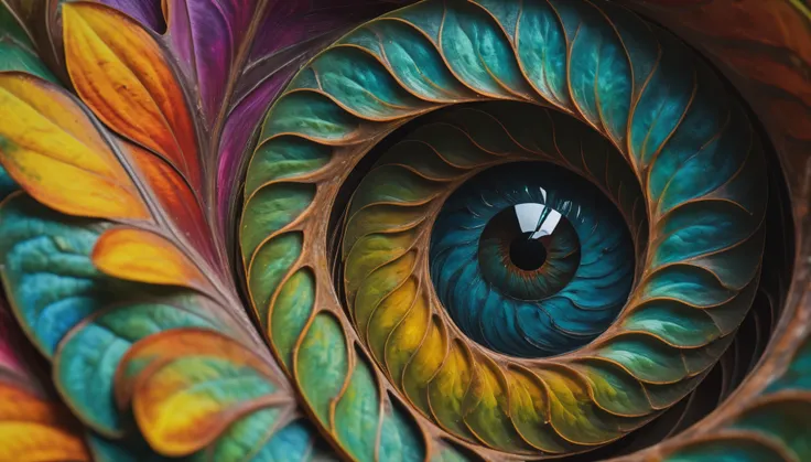 create an image demonstrating the style of ((Fibonacci Sequence)) style, hyper realism, 8k high definition, vibrant colors, sharp focus, insanely detailed