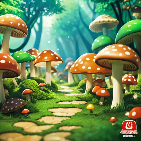 mushroom kingdom，mushroom forest，picture book，For kids