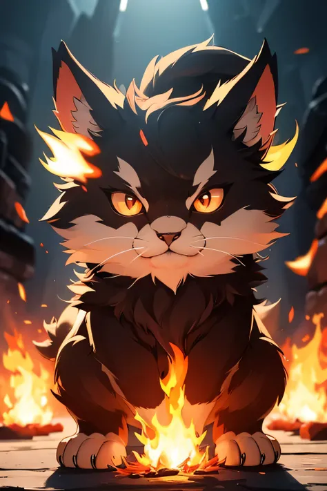 cute fur ball looking animal that breathes fire