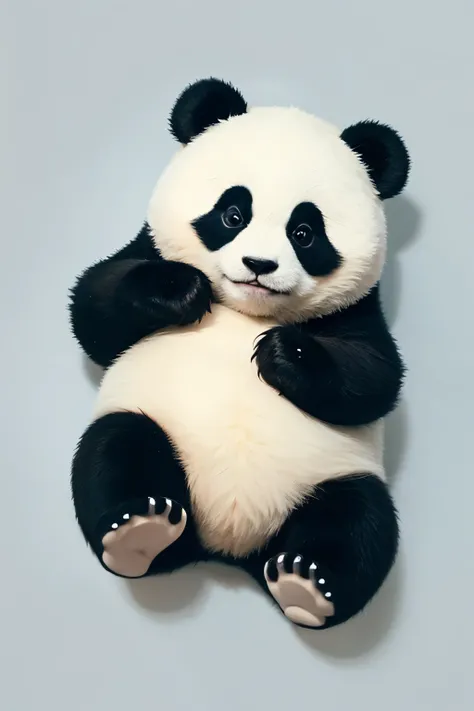 Giant panda line illustration，cute，IP design