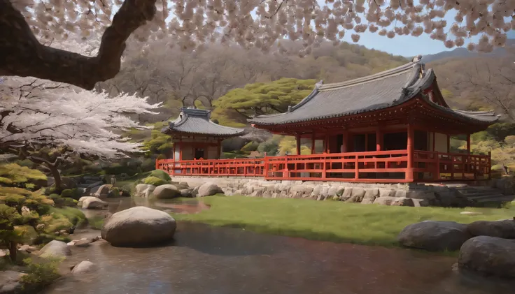 (Highly detailed CG Unity 8k wallpaper、masterpiece、highest quality、Super detailed)、(best lighting、best shadow、very delicate and beautiful)、highest quality、8k、Detailed facial depiction、masterpiece、highest quality、clear image quality、
View of cherry blossoms...