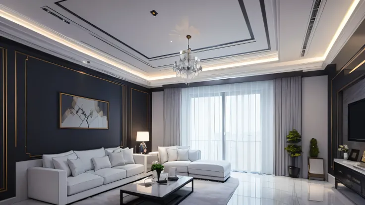 you are a famous interior designer、I was asked to create a 3D image of a large modern room.。. Create a harmonious environment with modern and minimalist furniture. Including garden interior.