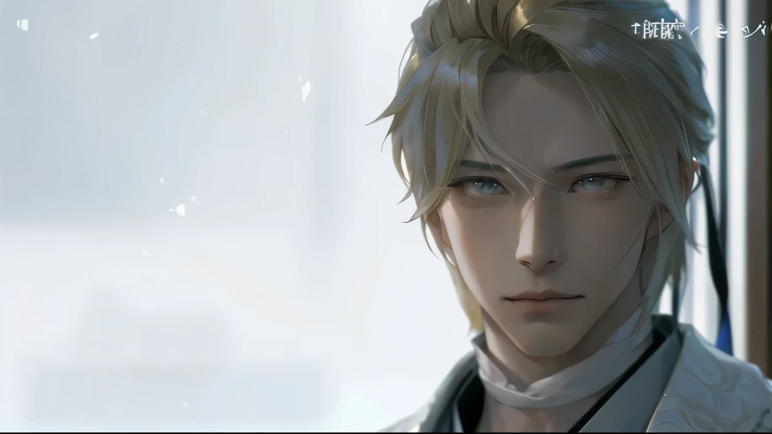 a man with chiseled face, close up of a person, Rufus Shinra, Final Fantasy, FF7, golden hair, handsome man, androgynous prince, delicate androgynous prince, handsome prince, zhongli from genshin impact, heise jinyao, casimir art, genshin, loong, royal ele...