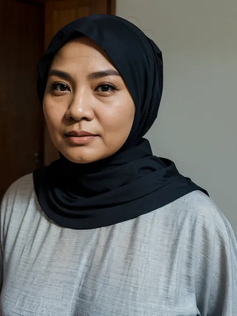 60 year old fat Indonesian hijab wearing woman