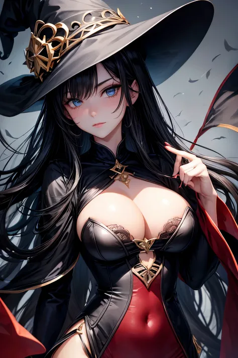 gorgeous black haired witch